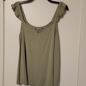 Torrid Super soft frilly tank size 10, 00